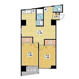 都ハイツ 2LDKの間取図画像