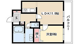 willDo伝馬町 1LDKの間取図画像