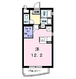 シェーネ幸 ワンルームの間取図画像