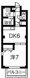 Y'sハイツ 1DKの間取図画像