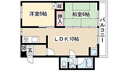 山添マンション 2LDKの間取図画像
