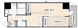 ブレストンコートカナヤマ 1LDKの間取図画像