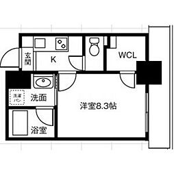 タウンライフ内山 1Kの間取図画像
