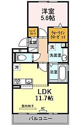 リブラン 1LDKの間取図画像