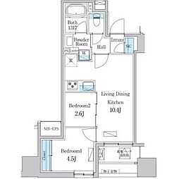 名古屋市千種区今池1丁目マンション 2LDKの間取図画像