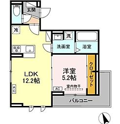 名古屋市千種区松竹町2丁目アパート 1LDKの間取図画像