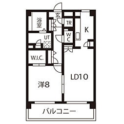 エルーデメイファ 1LDKの間取図画像