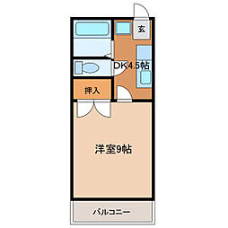ル・ポン新瑞 1DKの間取図画像