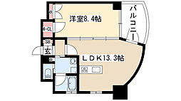 ドゥーエ上前津 1LDKの間取図画像