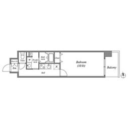 グラマシー栄 1Kの間取図画像