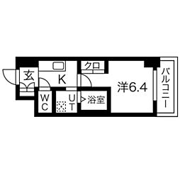PLATZTACHIBANA 1Kの間取図画像