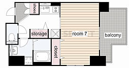 プレサンス丸の内リラティ 1Kの間取図画像