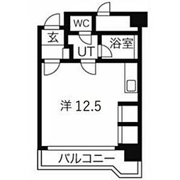 サンプラザ金山 ワンルームの間取図画像