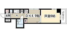 プロクシィスクエア本郷1 1DKの間取図画像