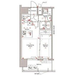 MAXIV新栄 1LDKの間取図画像