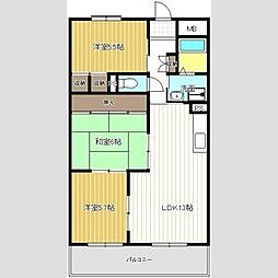 シェモア当知 3LDKの間取図画像