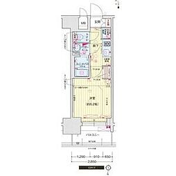 プレサンス丸の内城雅 1Kの間取図画像
