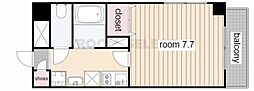 ベルヴィブレ新栄 1Kの間取図画像