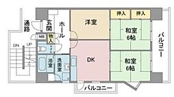 丸の内FORT 3DKの間取図画像