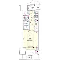 プレサンス金山デュアル 1Kの間取図画像