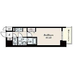 S-RESIDENCE池下西 1Kの間取図画像