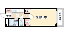 ハイツ・エム 1Kの間取図画像