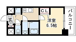 プレサンス大須プライマル 1Kの間取図画像