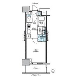 TENAS池下 1Kの間取図画像