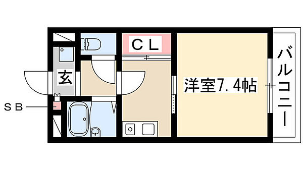 タカギビル 303｜愛知県名古屋市千種区竹越２丁目(賃貸アパート1DK・3階・27.55㎡)の写真 その2