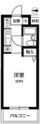 マリオン草加 ワンルームの間取図画像