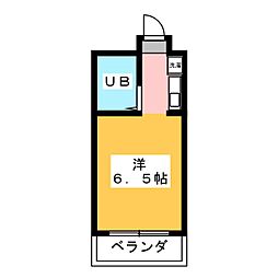 k's ワンルームの間取図画像