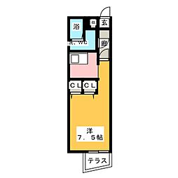Branche千種公園 ワンルームの間取図画像