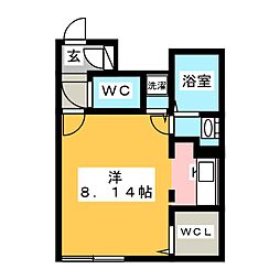 Branche覚王山 4階ワンルームの間取り