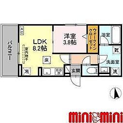 名古屋市千種区内山2丁目アパート 1LDKの間取図画像