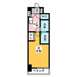 LIVCITY今池 1Kの間取図画像