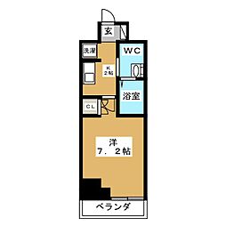 アーデン春岡 1Kの間取図画像
