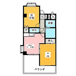 佐藤マンション 2DKの間取図画像