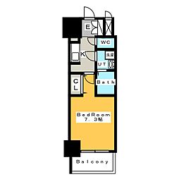 S-RESIDENCE池下駅前 1Kの間取図画像