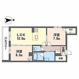 シャーメゾン陽山 2LDKの間取図画像