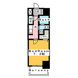 S-RESIDENCE今池駅前 1Kの間取図画像