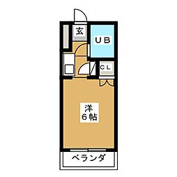 メゾン・ド・タンドレス ワンルームの間取図画像