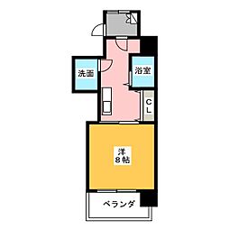 アトリアム吹上 1Kの間取図画像