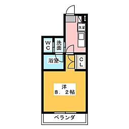 シテイライフ今池 1Kの間取図画像