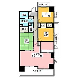 グレイス覚王山 3LDKの間取図画像
