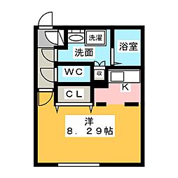 BRANCHE覚王山 ワンルームの間取図画像