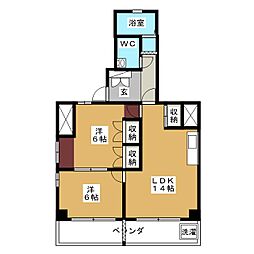 MaisondeR&O 2LDKの間取図画像