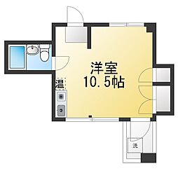 石原ビル ワンルームの間取図画像
