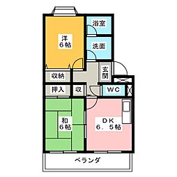 セレクト21 2DKの間取図画像
