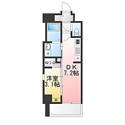 プレイズシード今池 1DKの間取図画像