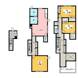 スクエアメゾン覚王山 2LDKの間取図画像